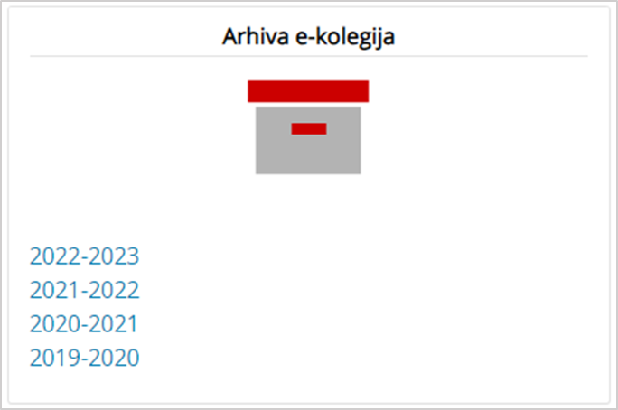 Blok Arhiva e-kolegija na naslovnici sustava Merlin