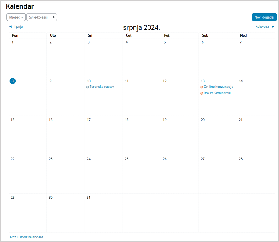 Blok Kalendar