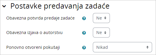 Postavke predavanja zadaće