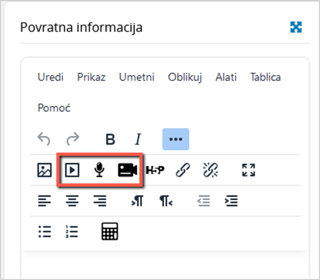 Povratna informacija u Zadaći