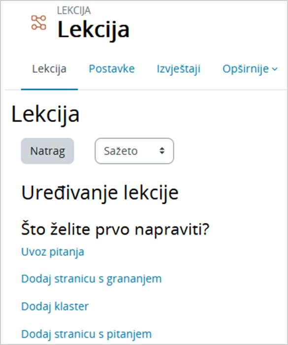 Izrada lekcije