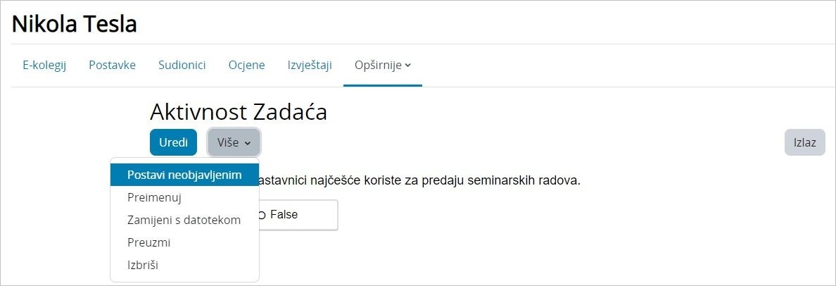 Postavke H5P sadržaja