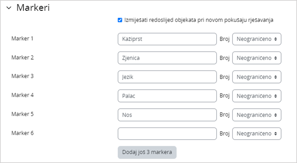 Definiranje odgovora na pitanje