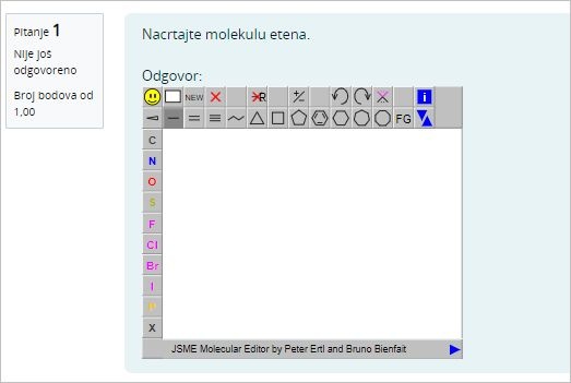 Primjer pitanja Usporedba odgovora - molekulske strukture