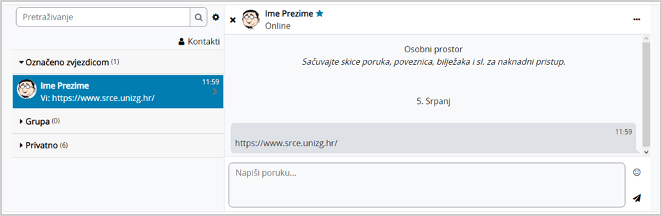 Dodatne mogućnosti vezane uz kontakte