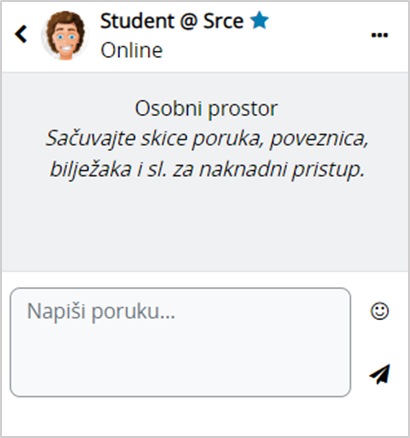 Osobni prostor u pretincu za poruke