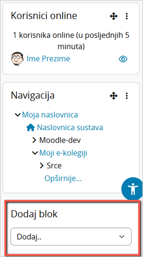 Dodavanje novih blokova