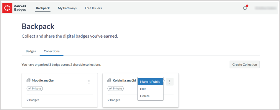 Dodavanje znački u kolekciju
