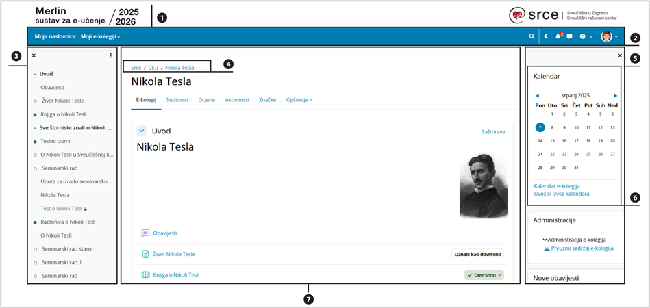 Prikaz sučelja sustava Merlin