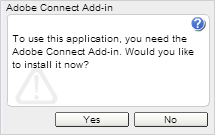 Instalacija dodatka Adobe Connect Add-in