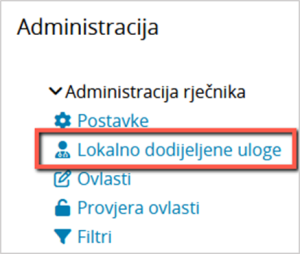 Lokalno dodijeljene uloge