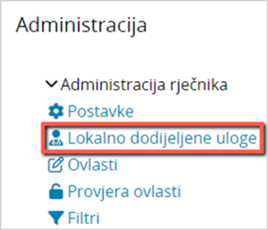 Lokalno dodijeljene uloge