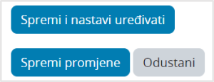 Dugme Spremi i nastavi uređivati